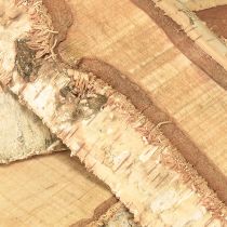 Product Wooden tray with tree bark birch wood decoration 25×10×2cm 4 pieces
