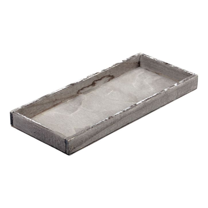 Product Wooden tray vintage square decorative tray wood grey 35×15×3cm