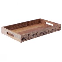 Product Wooden tray decorative tray mango wood natural 43x26x5cm
