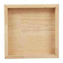 Wooden tray decorative tray wood square natural 25×25×3.5cm
