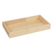 Wooden tray decorative tray wood rectangular natural 34×20×3.5cm