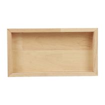 Wooden tray decorative tray wood rectangular natural 34×20×3.5cm