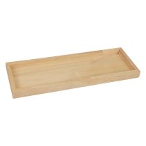 Product Wooden tray decorative tray wood rectangular natural 50×17×2.5cm