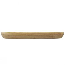 Product Wooden tray oval natural mango wood 28×12×2.5cm