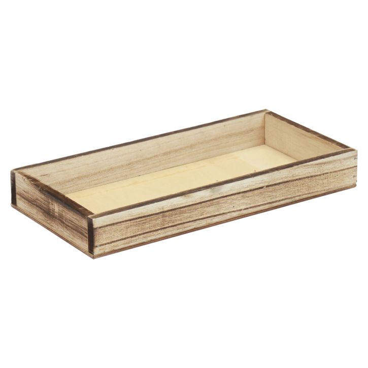 Wooden tray flamed decorative tray table decoration rustic 30×15×3cm