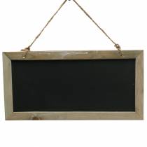 Product Slate with wooden edge to hang natural 30x15cm 5pcs