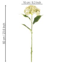 Product Artificial Hydrangea Flower with Long Stem and Green Leaves 60cm