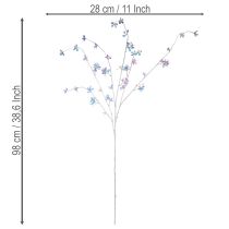 Product Kunststoff Decorative Branch with Iridescent Flowers 98cm for Indoor Use