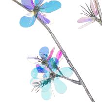 Product Kunststoff Decorative Branch with Iridescent Flowers 98cm for Indoor Use