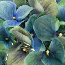 Product Artificial Hydrangea Stem Blue and Green 53cm