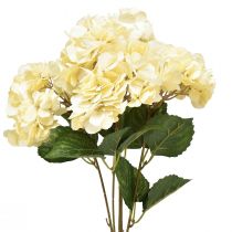 Product Hydrangea bouquet artificial flowers yellow 5 flowers 48cm