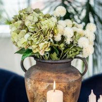 Product Hydrangea bouquet artificial green, brown 5 flowers 48cm