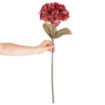 Product Artificial Red Hydrangea Stem with Large Bloom – 74cm