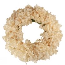 Product Hydrangea wreath cream artificial hydrangeas Ø40cm