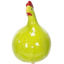 Product Decorative chicken stakes for spring flower arrangements and table decorations, 7.5cm, 4 pieces