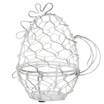 Product Wire basket in the shape of a chicken for Easter eggs. Charming addition to Easter decorations. 14cm