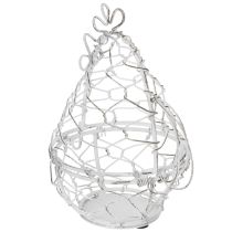 Product Wire basket in the shape of a chicken for Easter eggs. Charming addition to Easter decorations. 14cm