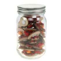 Product Rooster wood in glass 36pcs