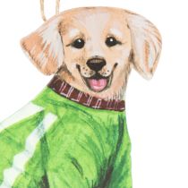 Product Christmas Dog Ornaments, Set of 2, Metal, 12cm - Dog with Scarf & Hat