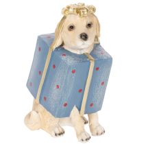 Product Dekofigur Sitting Puppy in Gift Box Resin 20cm