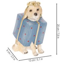 Product Dekofigur Sitting Puppy in Gift Box Resin 20cm