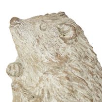 Product Hedgehog autumn decoration figure cast stone white washed H14.5cm