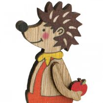 Product Hedgehog with mushrooms Autumn figure wooden hedgehog Yellow/Orange H11cm Set of 6