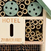 Product Insect Hotel Wooden Insect House Green Natural 26.5x9x31cm