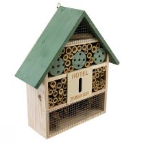 Product Insect Hotel Wooden Insect House Green Natural 26.5x9x31cm
