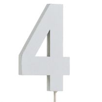 Product Anniversary number "4" on the staff white L27cm 10pcs