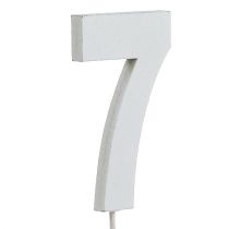 Product Anniversary number "7" on the staff white L27cm 10pcs