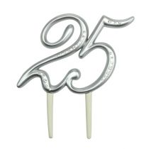 Number "25" to plug silver 15.5cm