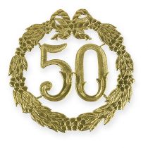Anniversary number 50 in gold