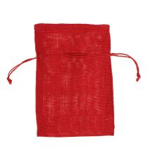 Jute sacks red 16cm x 24cm 10pcs
