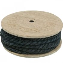 Product Jute cord black, decorative cord, natural jute fiber, decorative rope Ø8mm 7m