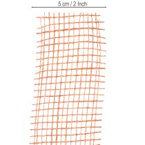 Product Jute ribbon, mesh ribbon, jute, ecological, terracotta red, 5cm wide, 40m long