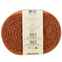 Product Jute ribbon, red-orange, mesh ribbon, jute, ecological, terracotta, 5cm wide, 40m long
