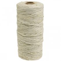 Product Jute cord, deco cord, handicraft ribbon natural colour, bleached Ø4mm L100m