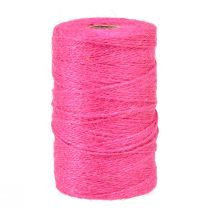 Product Jute ribbon jute cord ribbon jute fuchsia Ø2mm 200m