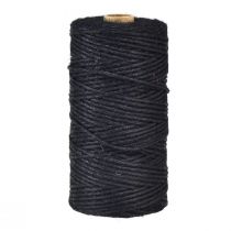 Product Jute ribbon jute cord ribbon jute black decorative ribbon Ø3mm 200m