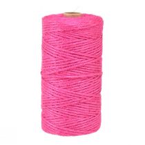 Product Jute ribbon jute cord decorative ribbon jute fuchsia Ø3mm 200m