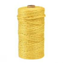 Product Jute ribbon jute cord decorative ribbon jute yellow Ø3mm 200m