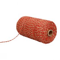 Product Jute ribbon jute cord jute cord red natural color Ø2.5mm 200m