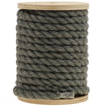 Product Jute ribbon jute cord cord jute decoration anthracite Ø7mm 5m