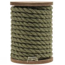 Product Jute ribbon jute cord cord jute decoration olive green Ø7mm 5m