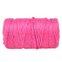 Product Jute ribbon cord jute decorative ribbon jute fuchsia Ø4mm 100m