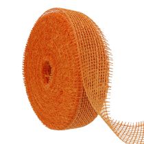 Product Jute ribbon, light orange, 5cm wide, 40m long