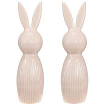 Product Decorative ceramic rabbit figurine for modern interior design, 22cm