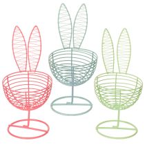 Product Wire rabbit as an open decorative object for modern spring and Easter ideas, 16cm, 3 pieces