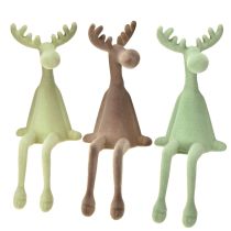 Product Moose Shelf Sitter Christmas Green brown mint 31cm 3pcs